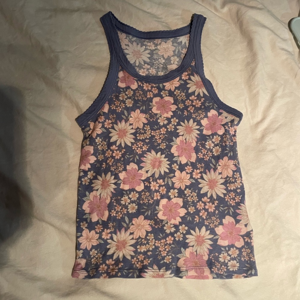 American eagle women’s small floral tank top